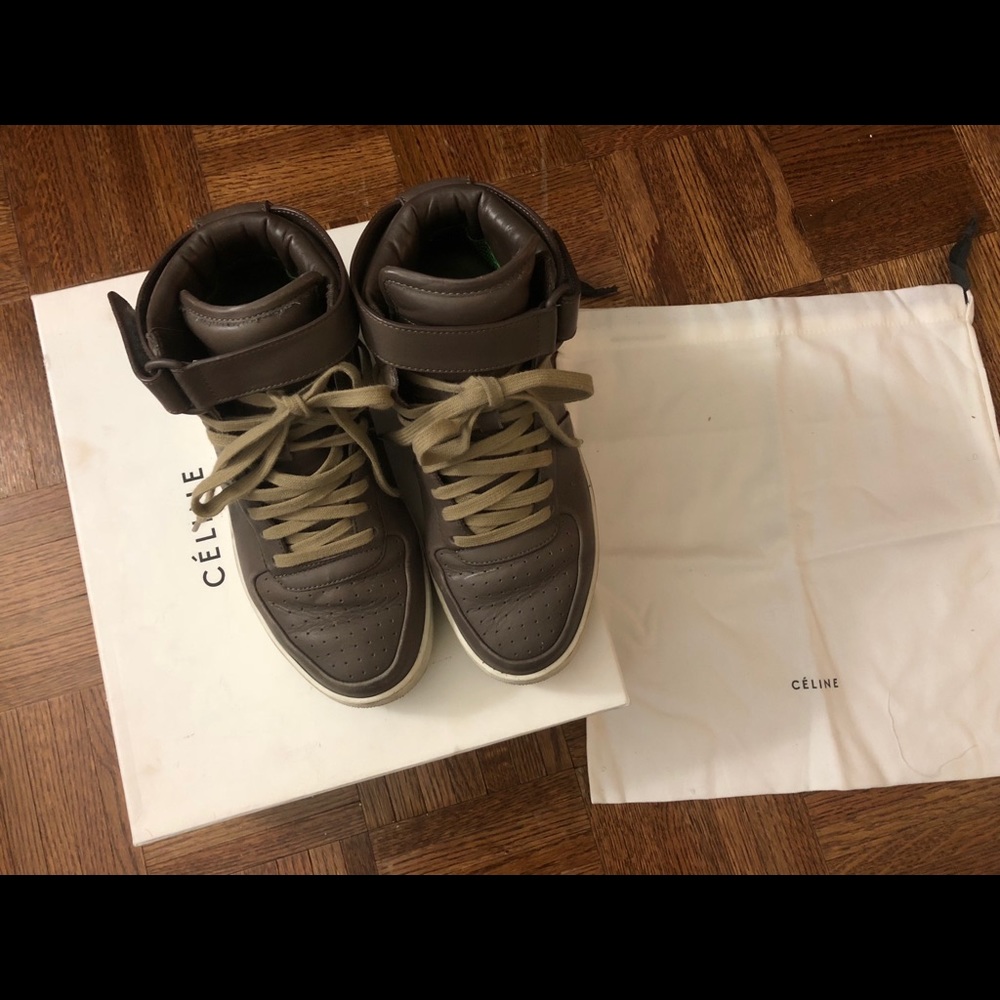 CELINE Basket Sneakers dark taupe size 39